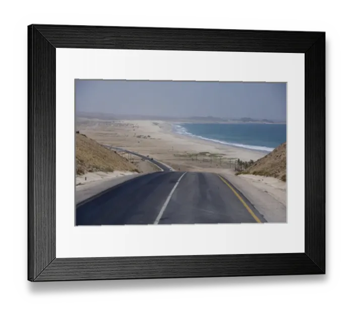Framed Print : Oman, Dhofar, Salalah. Typical roadside views between Salalah & Mirbat along Framed Print : Oman, Dhofar, Salalah. Typical roadside views between Salalah & Mirbat along