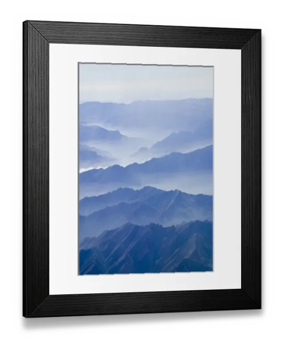 Framed Print : Oman, Western Hajar Mountains. Aerial View of Western Hajar Mountains
