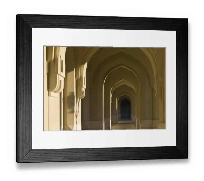 Framed Print : Oman, Muscat, Walled City of Muscat. Arabian Arches by the Sultans Palace Framed Print : Oman, Muscat, Walled City of Muscat. Arabian Arches by the Sultans Palace