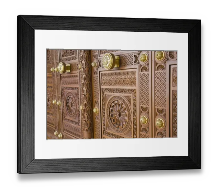 Framed Print : Oman, Muscat, Al, Ghubrah. Grand Mosque, Hand Carved Door Detail Framed Print : Oman, Muscat, Al, Ghubrah. Grand Mosque, Hand Carved Door Detail