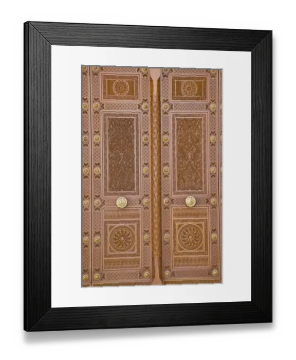 Framed Print : Oman, Muscat, Al, Ghubrah. Grand Mosque, Hand Carved Door Detail Framed Print : Oman, Muscat, Al, Ghubrah. Grand Mosque, Hand Carved Door Detail