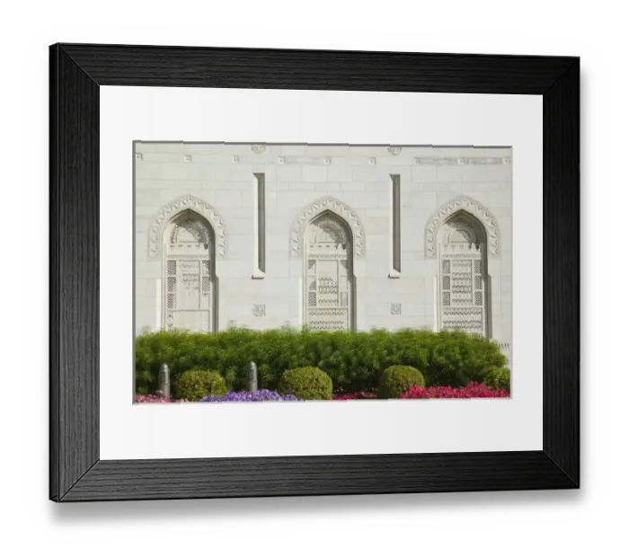 Framed Print : Oman, Muscat, Al, Ghubrah. Grand Mosque, Exterior / Daytime Framed Print : Oman, Muscat, Al, Ghubrah. Grand Mosque, Exterior / Daytime