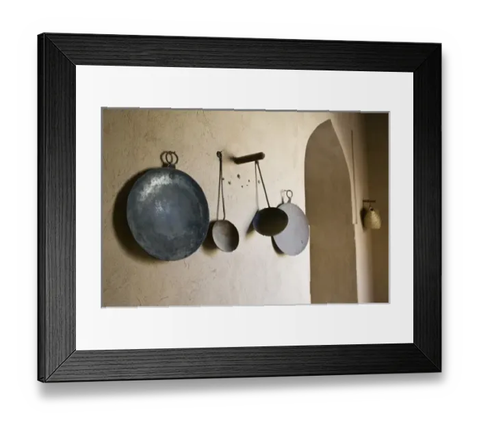 Framed Print : Oman, Western Hajar Mountains, Nizwa. Nizwa Fort, Kitchen Utensils Framed Print : Oman, Western Hajar Mountains, Nizwa. Nizwa Fort, Kitchen Utensils
