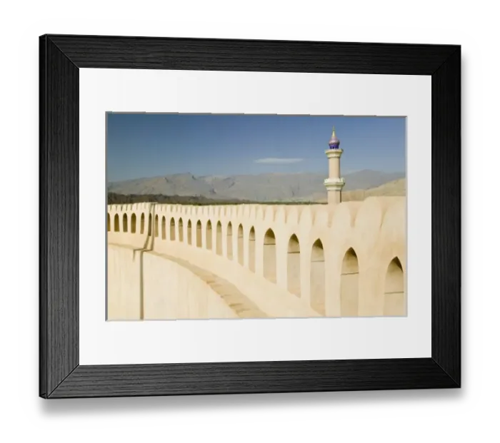 Framed Print : Oman, Western Hajar Mountains, Nizwa. Nizwa Fort View of Nizwa Mosque Framed Print : Oman, Western Hajar Mountains, Nizwa. Nizwa Fort View of Nizwa Mosque