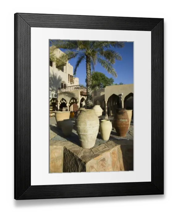 Framed Print : Oman, Western Hajar Mountains, Nizwa. Pottery For Sale Framed Print : Oman, Western Hajar Mountains, Nizwa. Pottery For Sale