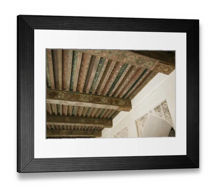 Framed Print : Oman, Western Hajar Mountains, Jabrin. Jabrin Castle  /  Fort, original painted ceiling