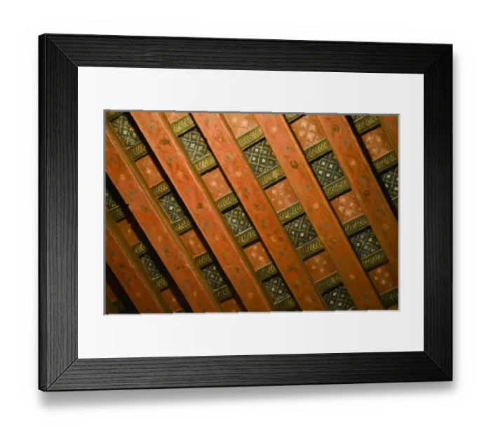 Framed Print : Oman, Western Hajar Mountains, Jabrin. Jabrin Castle  /  Fort, original painted ceiling
