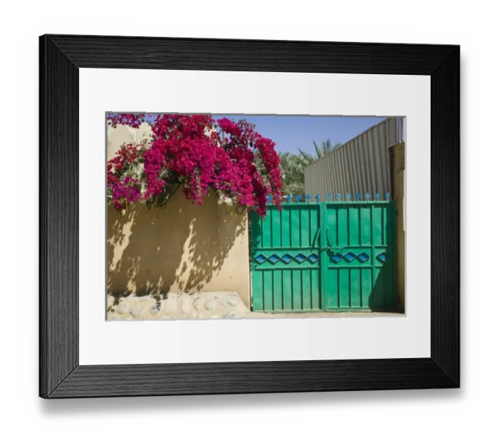Framed Print : Oman, Western Hajar Mountains, Al Hamra. House Gate Framed Print : Oman, Western Hajar Mountains, Al Hamra. House Gate