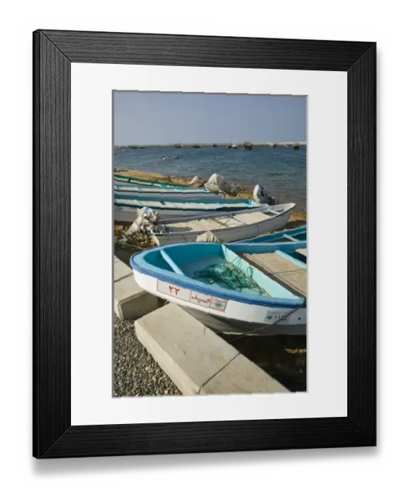 Framed Print : Oman, Sharqiya Region, Sur. Fisheries Harbor Boats Framed Print : Oman, Sharqiya Region, Sur. Fisheries Harbor Boats