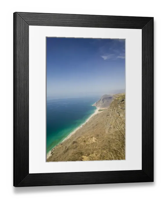 Framed Print : Oman, Dhofar Region, Coastal View of Arabian Sea Framed Print : Oman, Dhofar Region, Coastal View of Arabian Sea