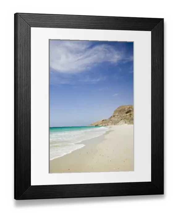 Framed Print : Oman, Dhofar Region, Rakhhyut Village. Coastal View of Arabian Sea