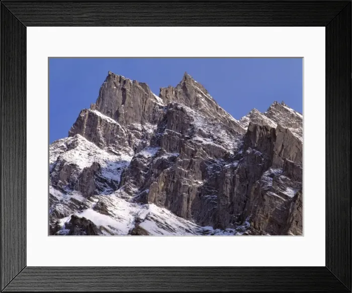 Framed Print : Pakistan, N-W Frontier Province, Hindu Kush Mts. These jagged peaks are typical of the Hindu Kush