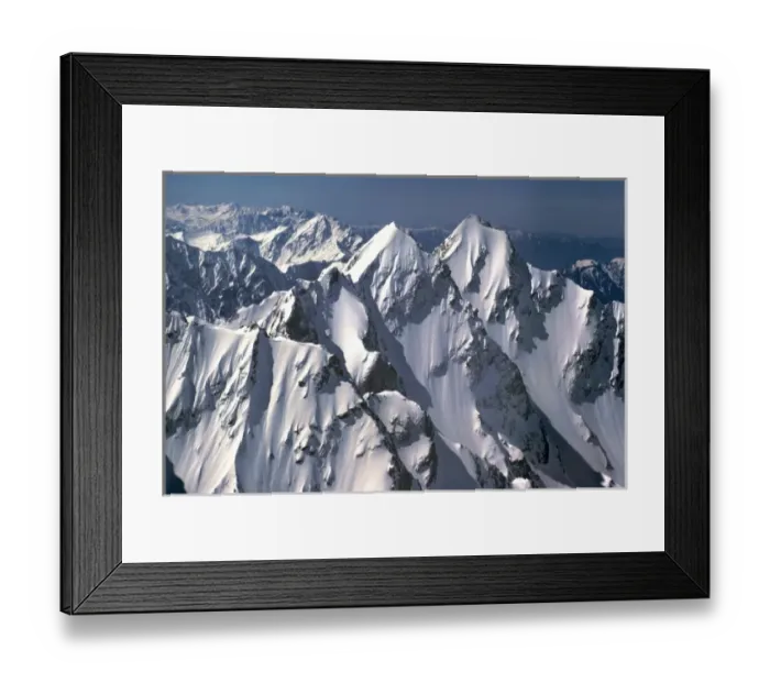 Framed Print : Pakistan, N-W Frontier Province, Pir Panjal Mts. An aerial view reveals the jagged