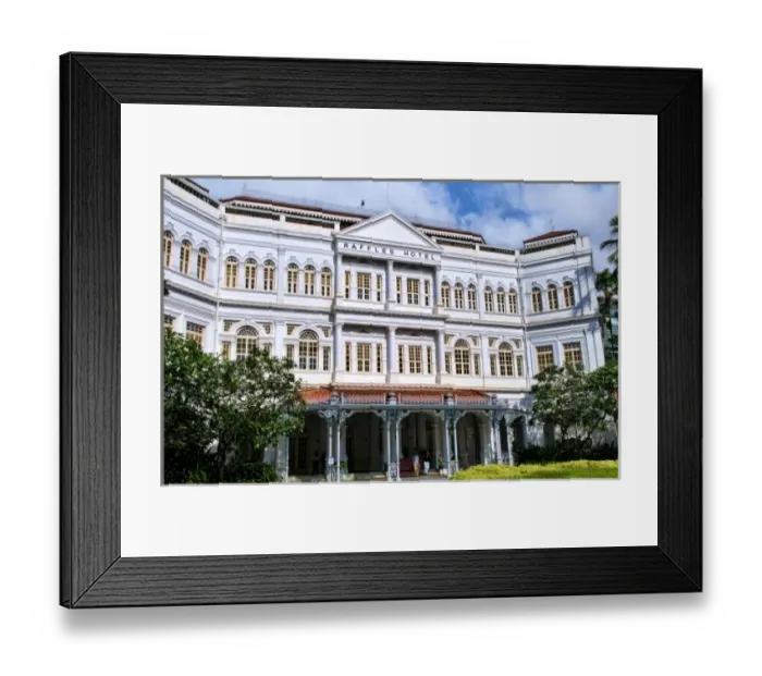Framed Print : World exclusive Raffles Hotel built in 1887, Singapore