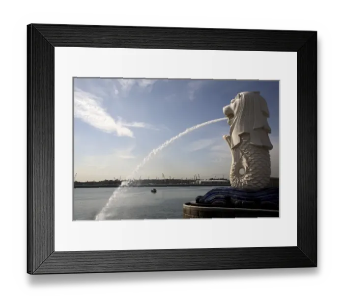 Framed Print : Singapore. Merlion statue in the Merlion Park Framed Print : Singapore. Merlion statue in the Merlion Park