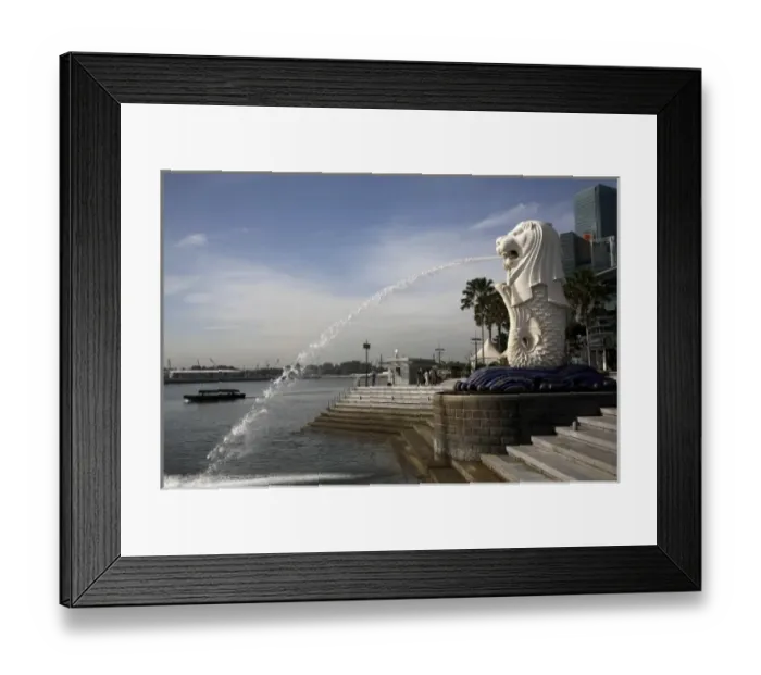 Framed Print : Singapore. Merlion statue in the Merlion Park Framed Print : Singapore. Merlion statue in the Merlion Park