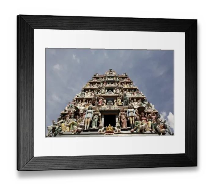 Framed Print : Singapore. Hindu Religious figures decorating the entrance of Sri Mariamman Temple Framed Print : Singapore. Hindu Religious figures decorating the entrance of Sri Mariamman Temple