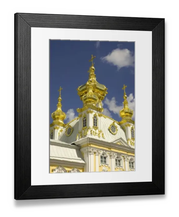 Framed Print : Russia. Petrodvorets. Peterhof Palace. Peter the Greats summer palace. Golden Framed Print : Russia. Petrodvorets. Peterhof Palace. Peter the Greats summer palace. Golden