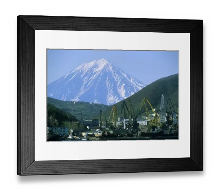 Framed Print : Russia, Unalaska Island, Aleutians, Russian Orthodox Church with Bald Eagle