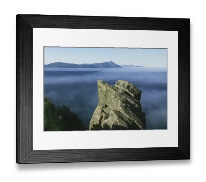 Framed Print : Russia, Talan Island, near Magadan, Sea of Okhotsk, summer fog and islands Framed Print : Russia, Talan Island, near Magadan, Sea of Okhotsk, summer fog and islands