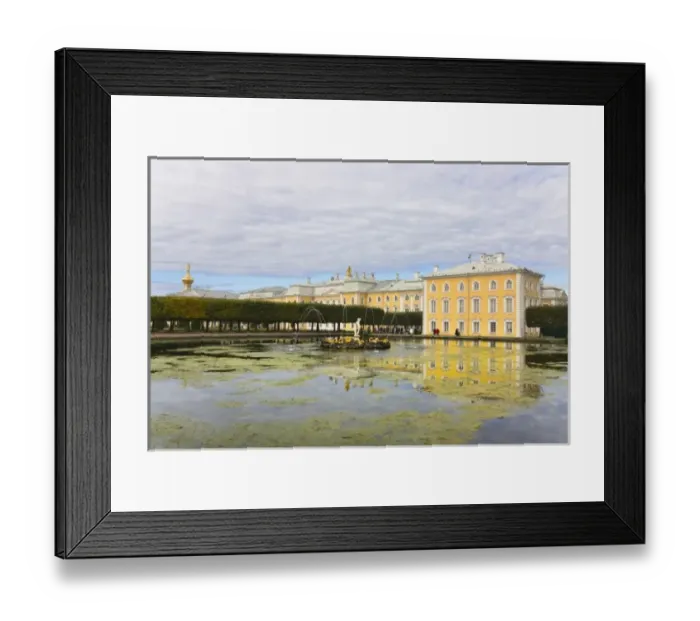 Framed Print : The Grand Cascade at Peterhof Petrodvorest Palace, Saint Petersburg, Russia