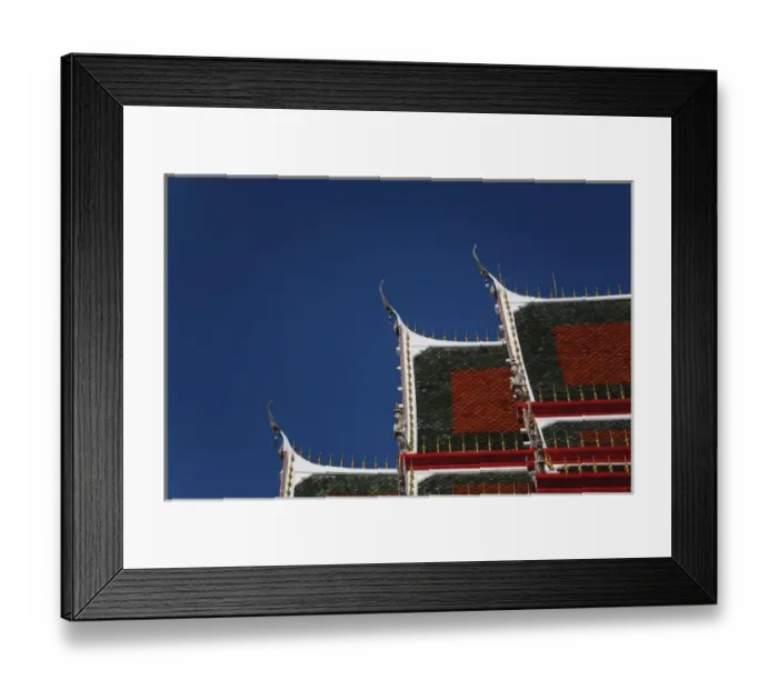Framed Print : Rooftop architectural details, Wat Suan Plu, Bangkok, Thailand Framed Print : Rooftop architectural details, Wat Suan Plu, Bangkok, Thailand