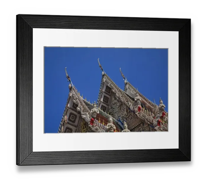 Framed Print : Rooftop architectural details, Wat Suan Plu, Bangkok, Thailand Framed Print : Rooftop architectural details, Wat Suan Plu, Bangkok, Thailand