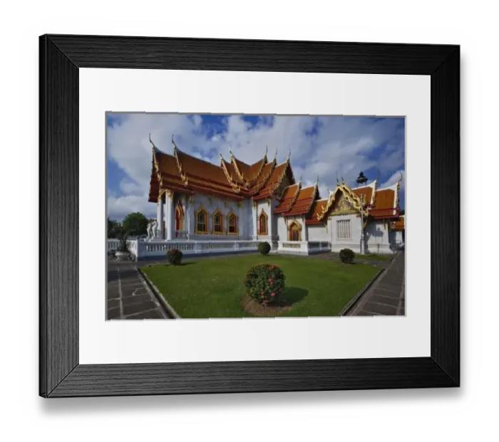 Framed Print : Ornate architecture of the Ordination Hall (Ubosot Hall) at Wat Benchamabophit, Bangkok Framed Print : Ornate architecture of the Ordination Hall (Ubosot Hall) at Wat Benchamabophit, Bangkok