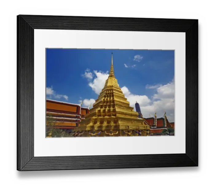 Framed Print : Khon figures guarding gilded stupa, Wat Phra Kaeo, Bangkok, Thailand Framed Print : Khon figures guarding gilded stupa, Wat Phra Kaeo, Bangkok, Thailand
