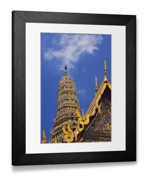 Framed Print : Upward view of Phra Mondop, Wat Phra Kaeo, Bangkok, Thailand