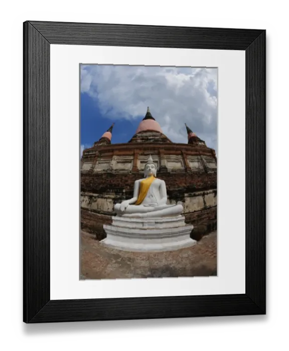 Framed Print : White Buddha, Wat Yai Chaya Mongkol or The Great Temple of Auspicious Victory, Ayttthaya Framed Print : White Buddha, Wat Yai Chaya Mongkol or The Great Temple of Auspicious Victory, Ayttthaya