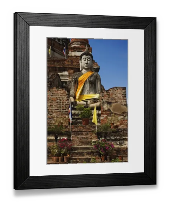 Framed Print : Buddha, White Buddha, Wat Yai Chaya Mongkol or The Great Temple of Auspicious Victory Framed Print : Buddha, White Buddha, Wat Yai Chaya Mongkol or The Great Temple of Auspicious Victory