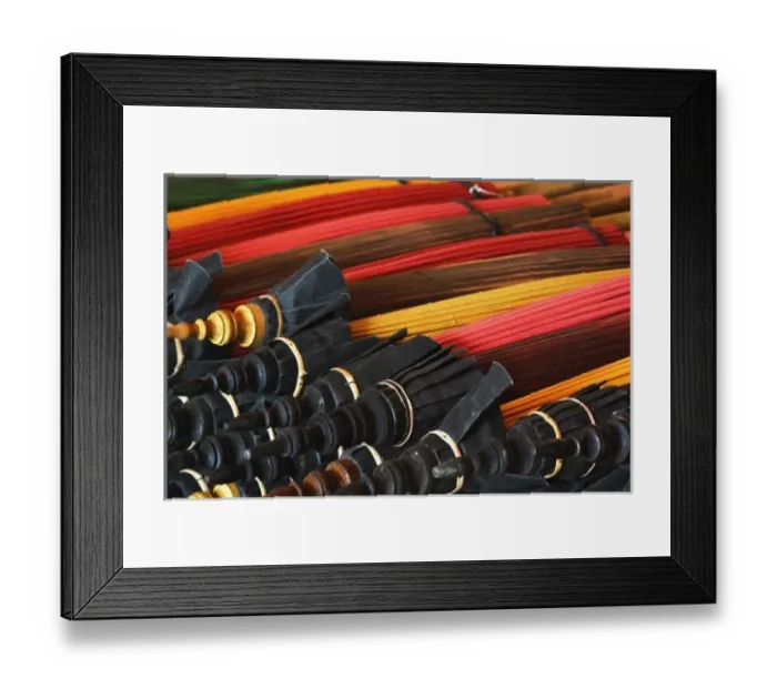 Framed Print : Umbrellas awaiting final assembly, Bosang, Chiang Mai, Thailand Framed Print : Umbrellas awaiting final assembly, Bosang, Chiang Mai, Thailand