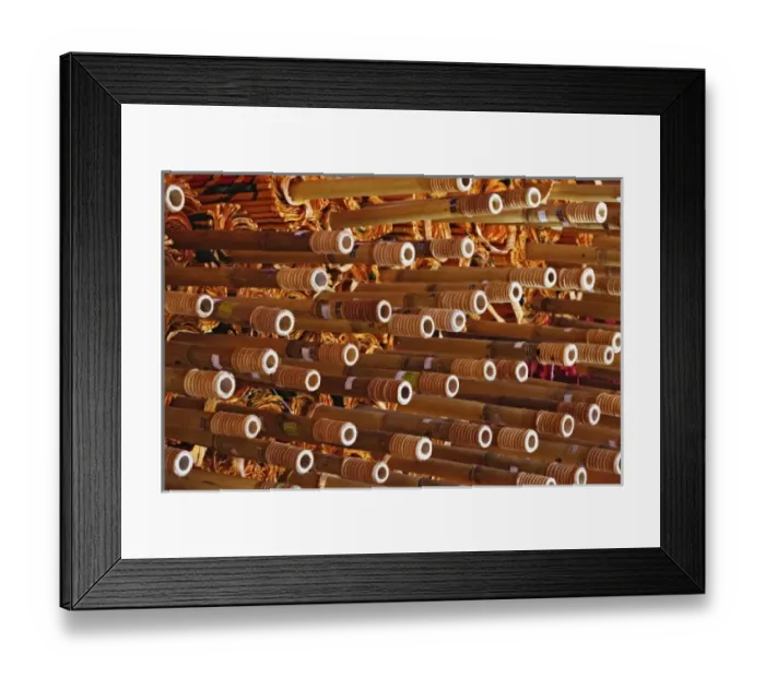 Framed Print : Stack of umbrella handles awaiting final assembly, Bosang, Chiang Mai, Thailand Framed Print : Stack of umbrella handles awaiting final assembly, Bosang, Chiang Mai, Thailand