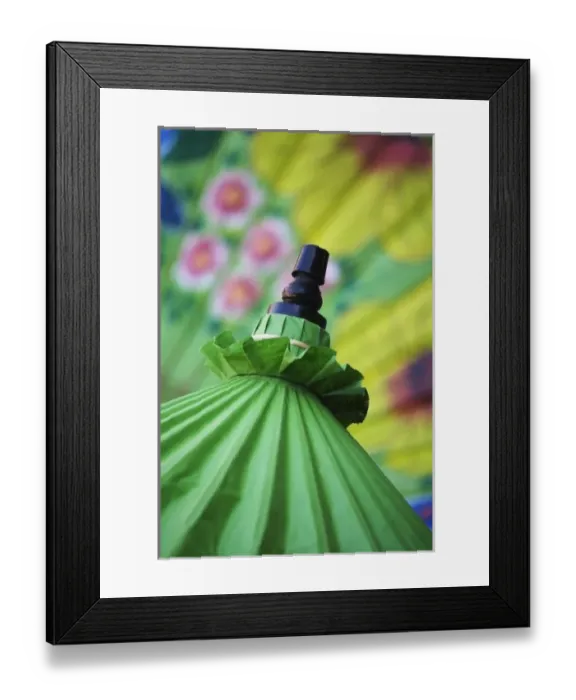 Framed Print : Top of decorative hand made umbrella, Bo Sang, near Chiang Mai, Thailand