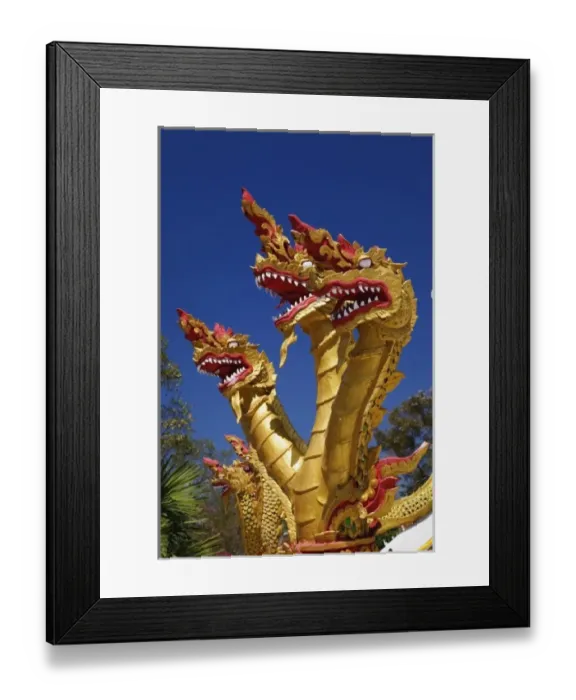 Framed Print : Trio of dragon heads, Wat Phra That Doi Suthep Rajvoravihara, Chiang Mai, Thailand Framed Print : Trio of dragon heads, Wat Phra That Doi Suthep Rajvoravihara, Chiang Mai, Thailand