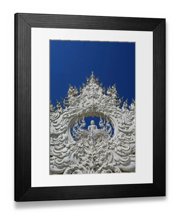 Framed Print : The new all white temple of Wat Rong Khun in Tambon Pa-Or Donchai designed by Chalemchai Kositpipat Framed Print : The new all white temple of Wat Rong Khun in Tambon Pa-Or Donchai designed by Chalemchai Kositpipat
