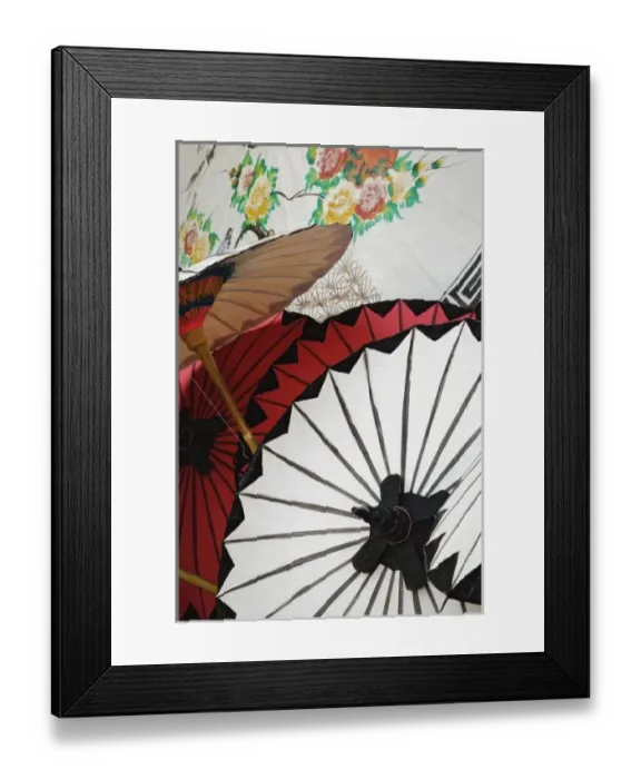 Framed Print : Decorative umbrellas for sale at Umbrella Making Center, Bo Sang, near Chiang Mai Framed Print : Decorative umbrellas for sale at Umbrella Making Center, Bo Sang, near Chiang Mai
