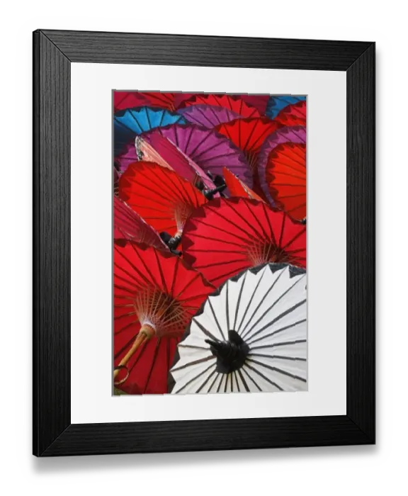 Framed Print : Hand made decorative umbrellas, Bo Sang, near Chiang Mai, Thailand Framed Print : Hand made decorative umbrellas, Bo Sang, near Chiang Mai, Thailand