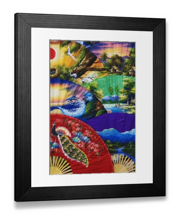 Framed Print : Collage of decorative umbrellas for sale, Chiang Mai, Thailand Framed Print : Collage of decorative umbrellas for sale, Chiang Mai, Thailand