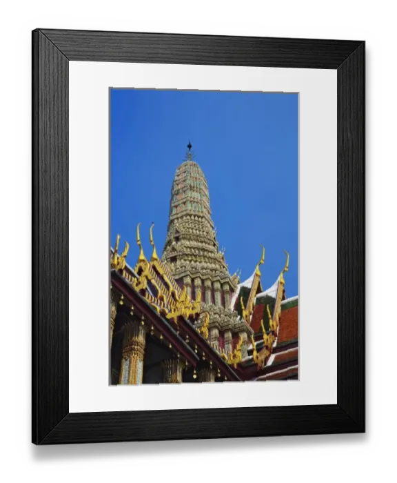 Framed Print : Ornate columns and spire, Grand Palace, Bangkok, Thailand Framed Print : Ornate columns and spire, Grand Palace, Bangkok, Thailand