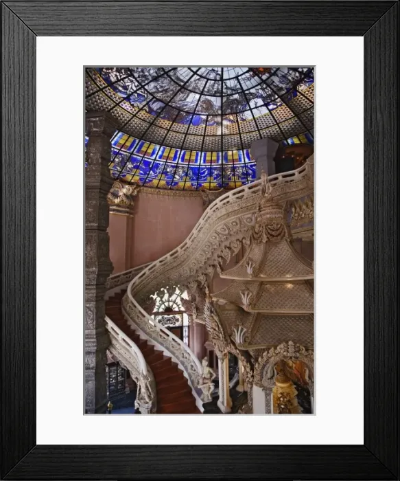 Framed Print : The Stairway to Heaven, Erawan Museum in Samut Prakan, southeast of Bangkok, Thailand
