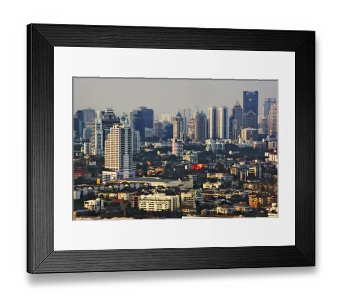 Framed Print : Skyline of Bangkok, Thailand at sunset Framed Print : Skyline of Bangkok, Thailand at sunset