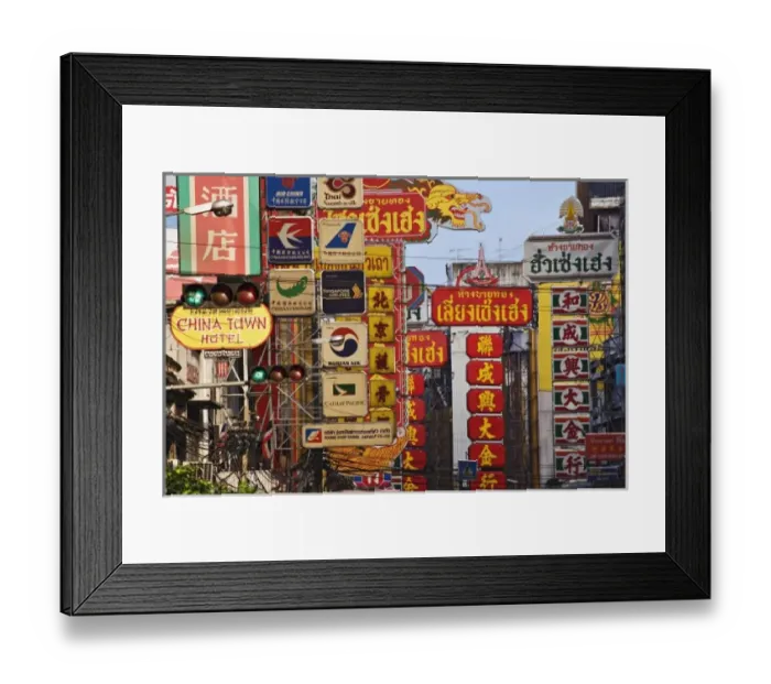 Framed Print : Signs in Chinatown, Bangkok, Thailand Framed Print : Signs in Chinatown, Bangkok, Thailand