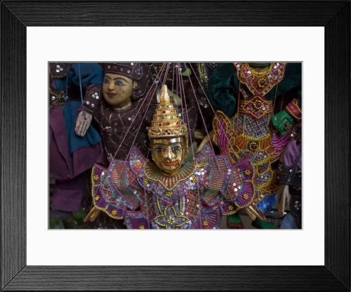 Framed Print : Puppets for sale at night market Framed Print : Puppets for sale at night market