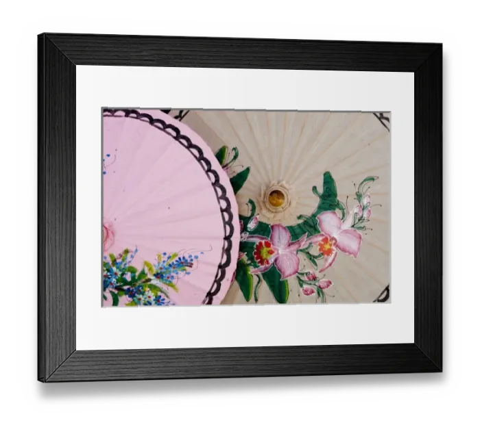 Framed Print : Umbrellas for sale at night market at Chiang Mai