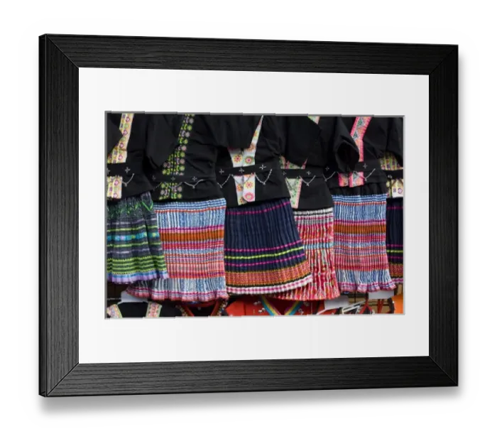 Framed Print : Dresses for sale at night market