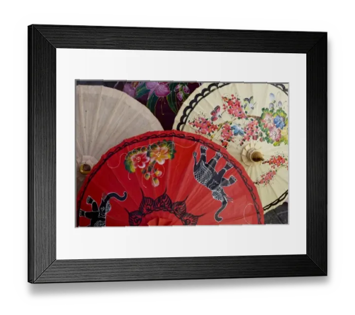 Framed Print : Umbrellas for sale at night market Framed Print : Umbrellas for sale at night market