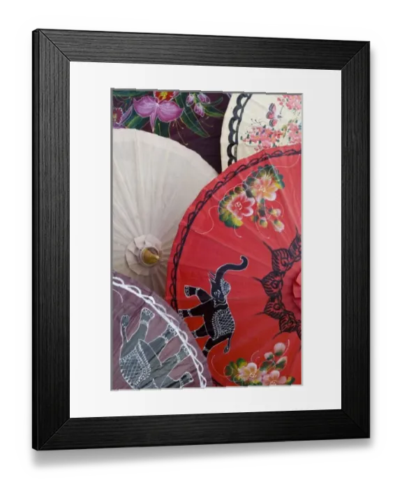 Framed Print : Umbrellas for sale at night market Framed Print : Umbrellas for sale at night market