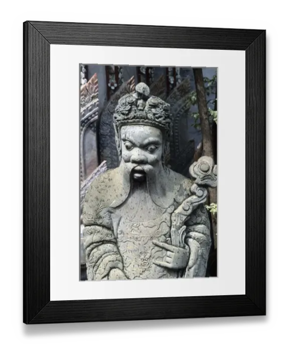 Framed Print : Close-up of stone statue graphic in Grand Palace in Bangkok Thailand Framed Print : Close-up of stone statue graphic in Grand Palace in Bangkok Thailand